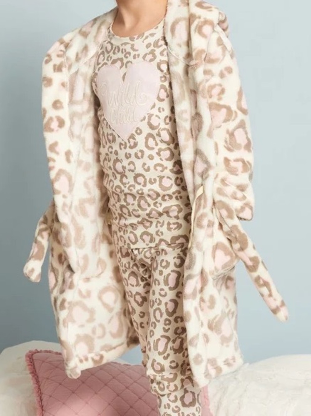 Hatley Girls “Painted Leopard’ Fleece Robe
